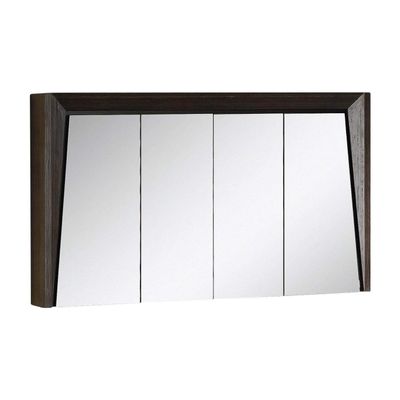 Fine Fixtures Imperial Collection Surface Mount 48" Bathroom Medicine Cabinet, Ebony Wave