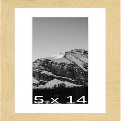 Frame It Easy 5 x 14 Sand Natural WoodFrame (Dayton) with Matting