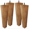 Highland Manor Wood Products Square Tapered Bun Foot - 6" Tall x 1 7/8" Wide (Walnut) (Set of 4) view 1