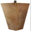 Highland Manor Wood Products Square Tapered Bun Foot - 6" Tall x 1 7/8" Wide (Walnut) (Set of 4) view 2