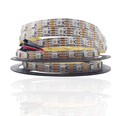 ws2815 DC12V RGB LED Pixels Strip Light Individually Addressable LED Dual-SignalIP30 5m 60LEDS Pixels White FPC