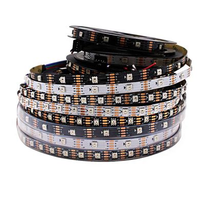 ws2815 DC12V RGB LED Pixels Strip Light Individually Addressable LED Dual-SignalIP65 5m 30LEDS Pixels White FPC
