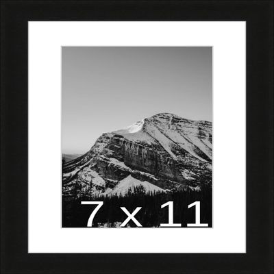 Frame It Easy 7 x 11 Black Natural WoodFrame (Dayton) with Matting