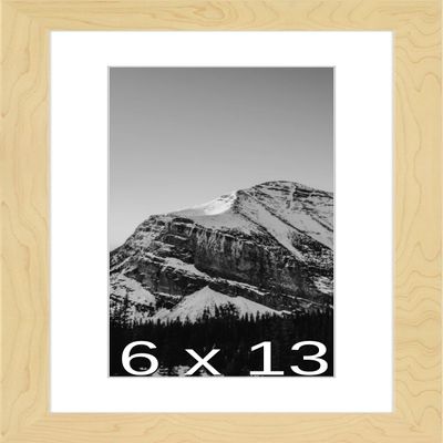 Frame It Easy 6 x 13 Sand Natural WoodFrame (Dayton) with Matting