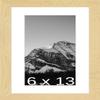 Frame It Easy 6 x 13 Sand Natural WoodFrame (Dayton) with Matting view 1