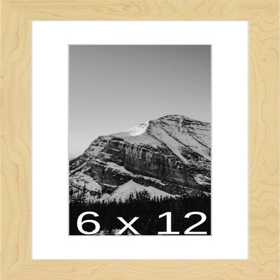 Frame It Easy 6 x 12 Sand Natural WoodFrame (Dayton) with Matting