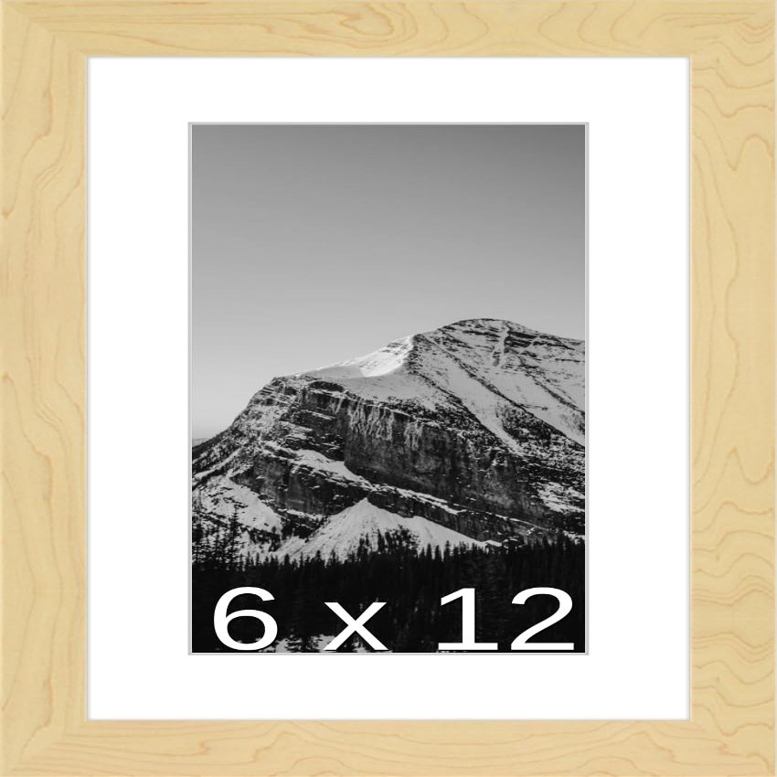 Frame It Easy 6 x 12 Sand Natural WoodFrame (Dayton) with Matting