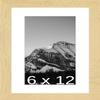 Frame It Easy 6 x 12 Sand Natural WoodFrame (Dayton) with Matting view 1