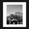 Frame It Easy 7 x 12 Black Natural WoodFrame (Dayton) with Matting view 1