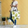 Avocado Pattern Canvas Tote Bag Reusable Grocery Bags Tote Carrying Bag with Handles view 2
