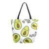 Avocado Pattern Canvas Tote Bag Reusable Grocery Bags Tote Carrying Bag with Handles view 3