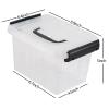 Anbers 3 Quart Small Clear Storage Box with Lid, Set of 6 view 2