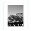 Frame It Easy 6 x 13 White Natural WoodFrame (Dayton) with Matting view 1