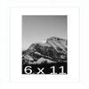 Frame It Easy 6 x 11 White Natural WoodFrame (Dayton) with Matting view 1
