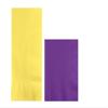 Converting Paper Bulk Party Napkin Bundle, 100 Light Yellow Dinner and 200 Amethyst Purple Beverage/Cocktail Paper Napkins, Box of 300 Napkins view 1