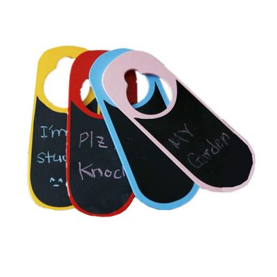 4Pcs Do Not Disturb Door Hanger Sign Wooden Door Sign Double Sided Mini Chalkboard Notes Memo Message Board Tags for Office Restaurant Home Hotel Cafe