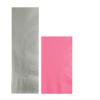 Converting Paper Bulk Party Napkin Bundle, 100 Silver Dinner and 200 Candy Pink Beverage/Cocktail Paper Napkins, Box of 300 Napkins view 1