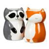 Abbott Collection Mini Sitting Fox Planter/Vase - Ceramic, Orange (4" H) view 3