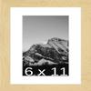 Frame It Easy 6 x 11 Sand Natural WoodFrame (Dayton) with Matting view 1