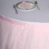 Efavormart 17ft Full Size 4 Layer Fluffy Tulle - Tutu Table Skirt for Dining Catering Wedding Birthday Party Events - Blush view 3