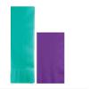 Converting Paper Bulk Party Napkin Bundle, 100 Teal Green Dinner and 200 Amethyst Purple Beverage/Cocktail Paper Napkins, Box of 300 Napkins view 1