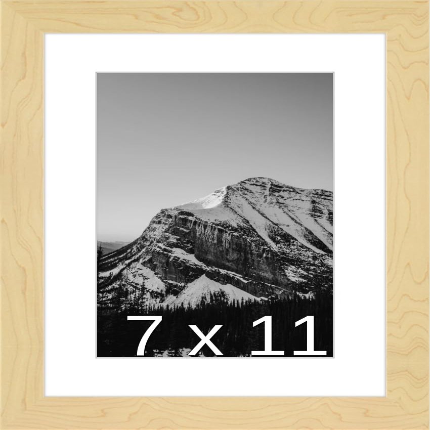 Frame It Easy 7 x 11 Sand Natural WoodFrame (Dayton) with Matting