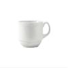 Tuxton Charleston Porcelain White Scalloped 8-Ounce Stackable Cup, Case of 36, Bright White; Scratch Resistant; Chip Resistant; Lead & Cadmium Free; Dishwasher, Microwave, Oven Safe view 1