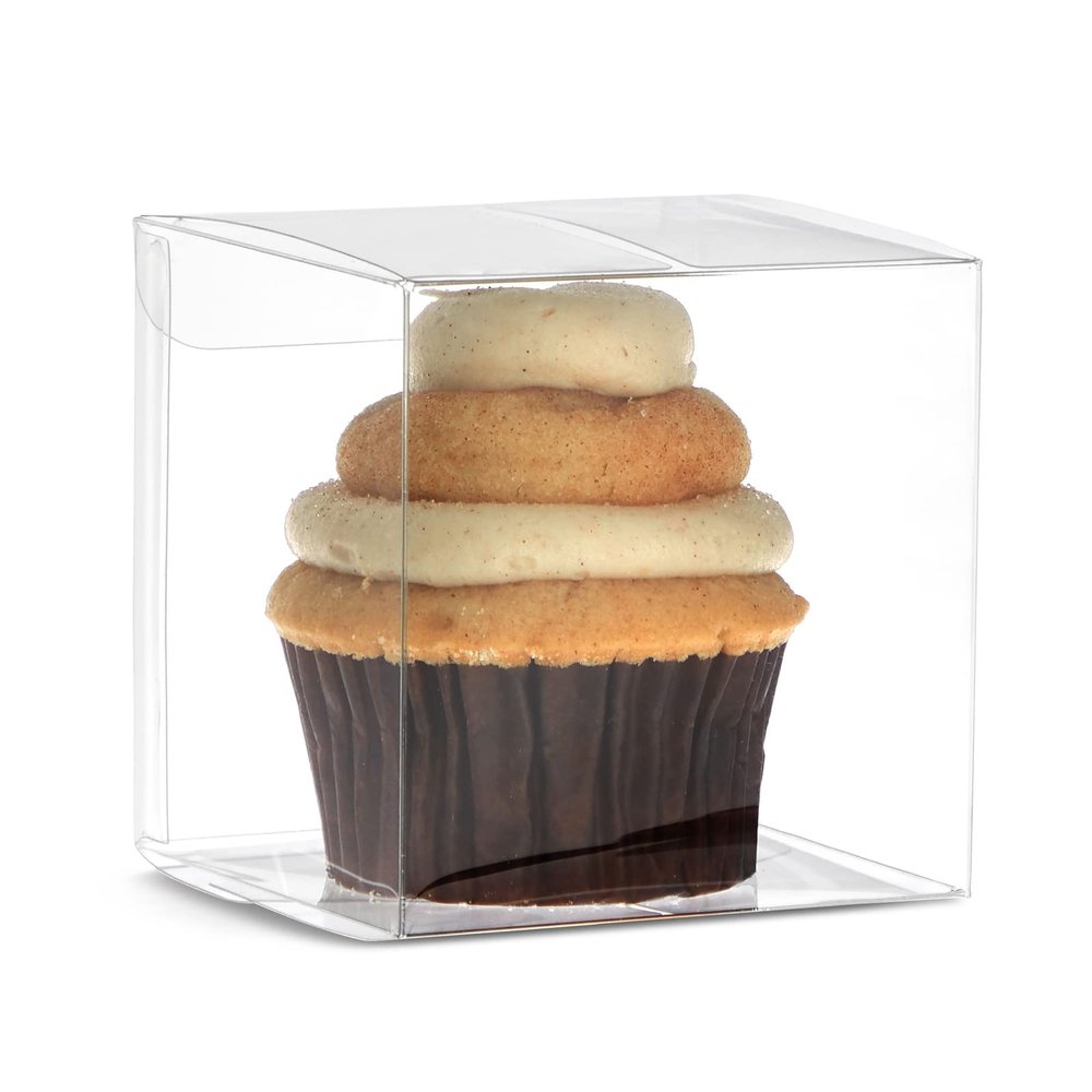 Juvale Clear Favor Boxes - 50-Pack 3 x 3 x 3 in Transparent Plastic Square - Clear Dessert & Treat Containers for Smores & Packaging