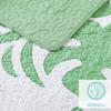 Tommy Bahama - King Quilt, Reversible Cotton Bedding, Floral Bedding Set, Oeko-Tex Certified (Molokai Mint Green, King) view 3