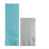 Converting Paper Bulk Party Napkin Bundle, 100 Pastel Blue Dinner and 200 Silver Beverage/Cocktail Paper Napkins, Box of 300 Napkins view 1