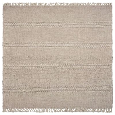 HomeRoots Decor 3'3" x 5'3" Wool Natural Area Rug