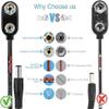 CHANZON UL Wires 9v Battery Power Supply Clip with 2.1mm x 5.5mm Right Angle Male DC Connector Plug Adapter I-Type Plastic Holder 5pcs kit for Arduino LED Strip view 2