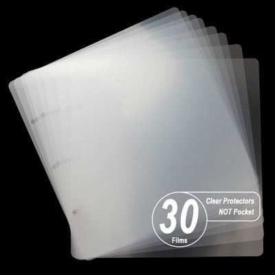 ADVcer 30 Sheets 9.84 x 10.24" Clear Insert Page Protectors Film - Exclusive Customized (NOT Pocket Non-adhesive) Acid Free Flexible Photo Sheet Divider, ONLY match ADVcer 10x10 Photo Album Scrapbooks