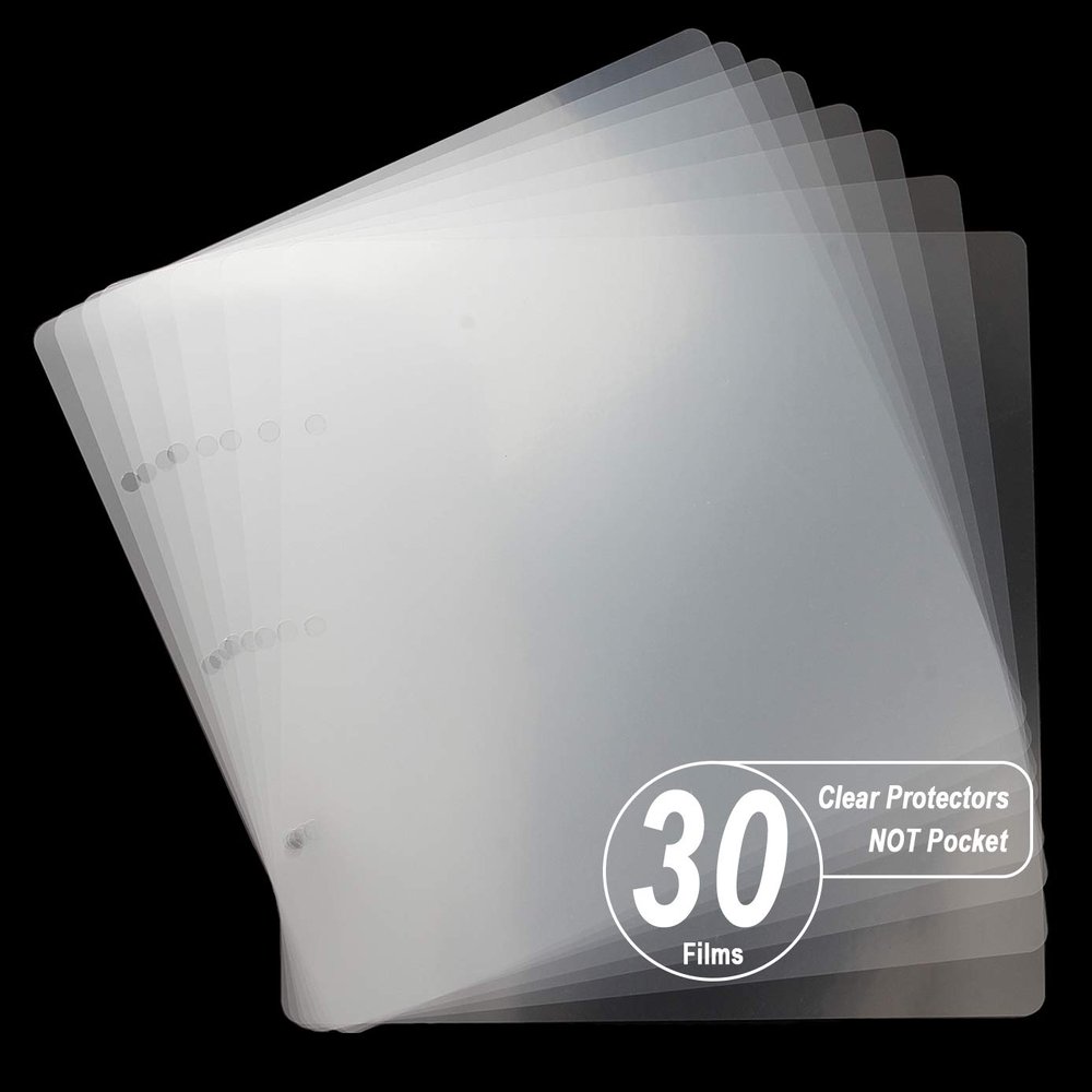 ADVcer 30 Sheets 9.84 x 10.24" Clear Insert Page Protectors Film - Exclusive Customized (NOT Pocket Non-adhesive) Acid Free Flexible Photo Sheet Divider, ONLY match ADVcer 10x10 Photo Album Scrapbooks