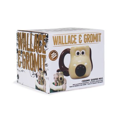 Half Moon Bay Wallace and Gromit 16 ounce Hand Painted Ceramic Novelty Character Coffee Mug for Your Morning Cup of Joe
