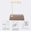 Pour Over Coffee Dripper, Wooden Brass Coffee Filter Holder Pour Over Coffee Maker Drip Filter Cup Rack Stand view 4