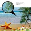 Amagical 2 Piece Bathroom Mat Set Starfish Sea Beach with Flowers Blue Ocean Non Slip Bath Mat Contour Mat view 4