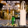 Hell Blues 6-Pack Canvas Wine Carrying Bags with Handles, 100% Cotton Totes Blank Bottle Gift Tote Washable Wine Carrier (13" x 6.5" x 3") view 3