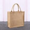 Bulk Bridesmaid Gift Bags Burlap Tote with Pink Ribbon Bachelorette Party Jute Handbag (Pack of 8) view 4