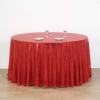 132" Red Sequin Round Tablecloth view 1