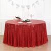 132" Red Sequin Round Tablecloth view 3