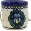 Polmedia Polish Pottery Heater UNIKAT - Flower in The Grass Pattern Handmade in Boleslawiec Poland + Certificate of Authenticity view 3