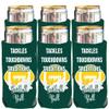 VictoryStore Slim Can Coolers: Football Slim Can Cooler for 12oz Tall Skinny Cans Tackles Touchdowns Traditions Football Y'all (Green Yellow) view 2