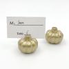 AMERRY 10 Pcs Golden Pumpkin Table Card HolderPlace Card Holders, Table Number Holder,Photo Holders for Halloween Thanksgiving, Weddings, Autumn Party (Golden) view 2