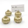 AMERRY 10 Pcs Golden Pumpkin Table Card HolderPlace Card Holders, Table Number Holder,Photo Holders for Halloween Thanksgiving, Weddings, Autumn Party (Golden) view 3