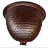 Oil Rubbed Rustic Small Copper Sink view 2