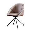 CGF-Barstools Side Chair Faux Leather Dining Chair with Black Metal Feet and Comfortable Backrest, PU Leather, Swivel Lounger Chair, Suitable for Bedroom, Kitchen, Dining Room 6 Colors view 4