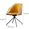 CGF-Barstools Side Chair Faux Leather Dining Chair with Black Metal Feet and Comfortable Backrest, PU Leather, Swivel Lounger Chair, Suitable for Bedroom, Kitchen, Dining Room 6 Colors view 3