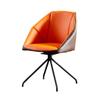 CGF-Barstools Side Chair Faux Leather Dining Chair with Black Metal Feet and Comfortable Backrest, PU Leather, Swivel Lounger Chair, Suitable for Bedroom, Kitchen, Dining Room 6 Colors view 4