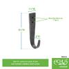 Achla Designs SSH-10 Hammered Strap J Wall Hook, Black view 2